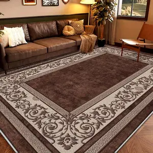 This Washable Modern Rug Features Soft Fine Craftsmanship Suitable for Living Rooms Bedrooms Dining Areas And Offices  Lightweight Vintage Design That Enhances Floor Decor  Attractive Non-Slip