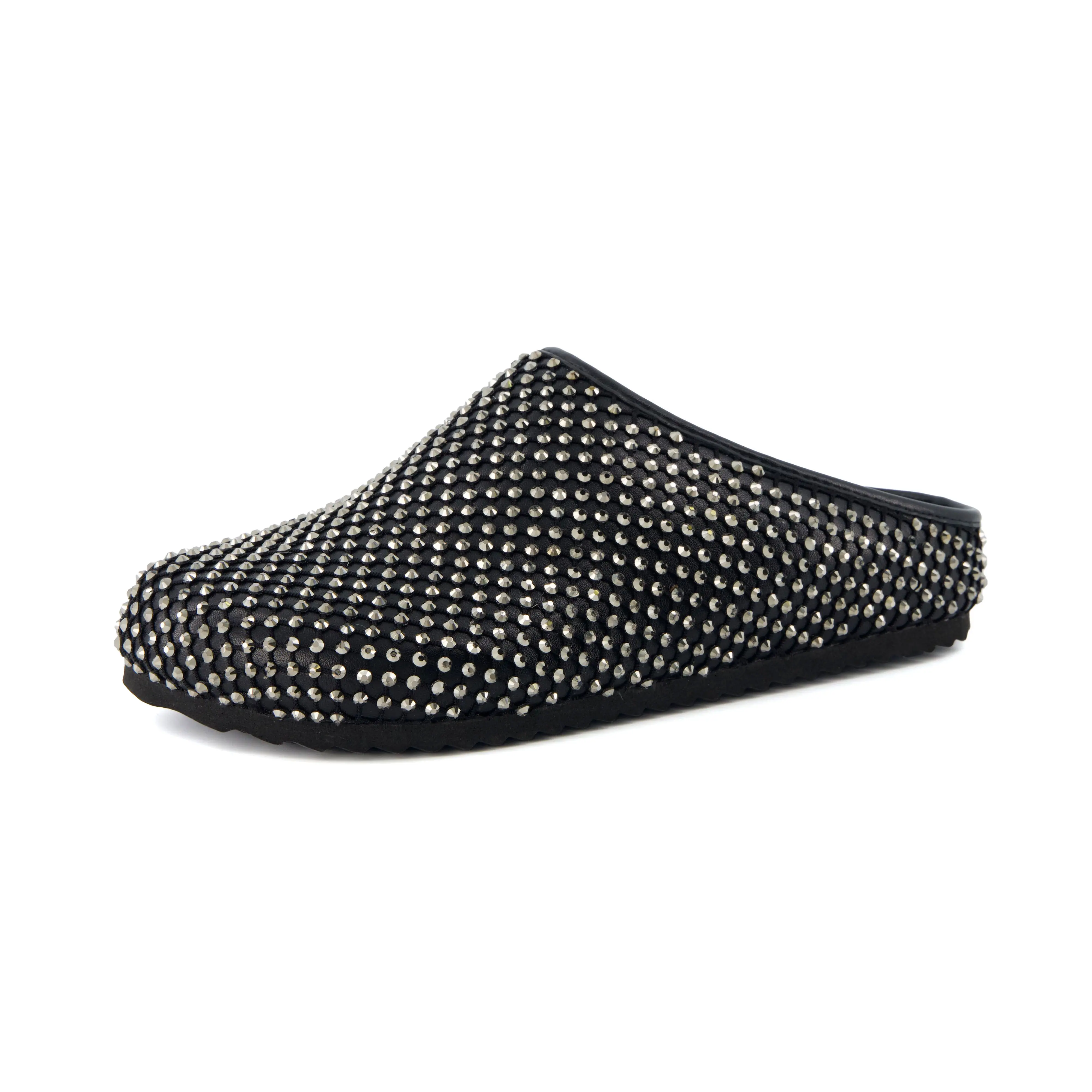 Cushionaire Shimmer Rhinestone Bling Footbed Clogs for Women | Sparkly Slip-on Clogs with Comfort Padding | Stylish Everyday Clogs for Casual Outfits