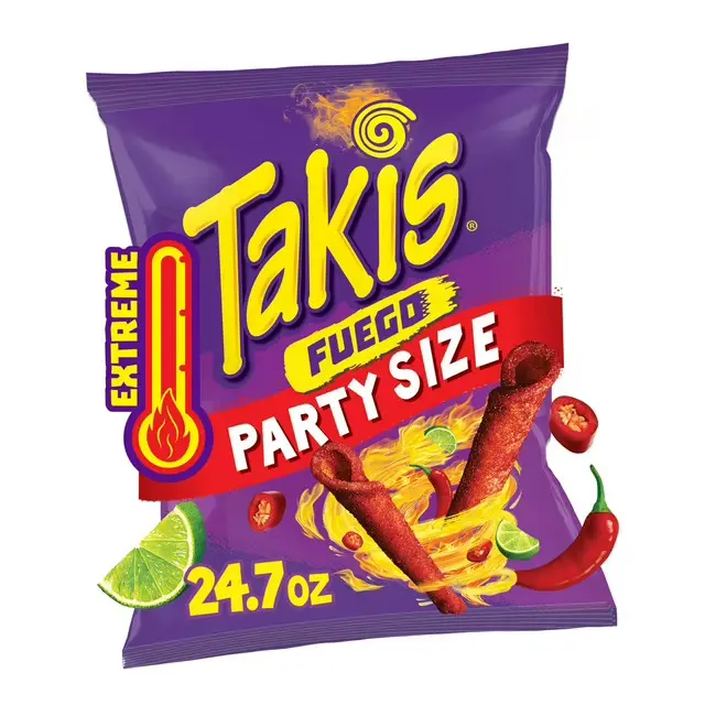 Takis Fuego Rolled Tortilla Chips, Party Size, 24.7 oz