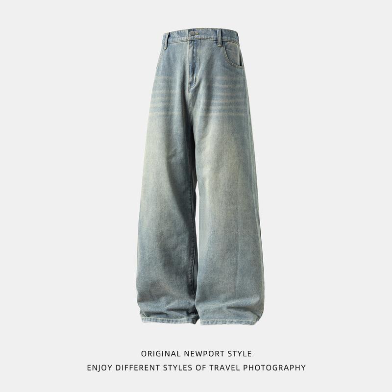 Straight Leg Jeans Loose Fit for Men & Women Consistent Width from Hip to Ankle Flattering on All Body Types Including Pear Apple and Hourglass Shaped Figures Pairs Well with Basic T Shirts or Shirts Simple Yet Elegant baggy jeans men baggy pants