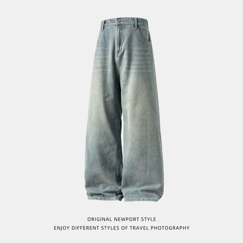 Straight Leg Jeans Loose Fit for Men & Women Consistent Width from Hip to Ankle Flattering on All Body Types Including Pear Apple and Hourglass Shaped Figures Pairs Well with Basic T Shirts or Shirts Simple Yet Elegant baggy jeans men baggy pants