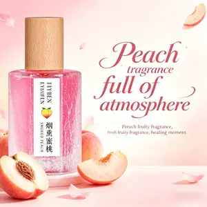 Smoky Peach Eau de Parfum, Long-Lasting Fruity Peach Fragrance, Fresh Elegant Women Perfume, Natural Sweet Scent