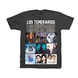 Los Temerarios Vintage Shirt Latin Romantic Band Tee Grupero Music Retro Album Collage Graphic T-Shirt