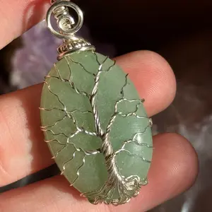 Tree of Life Wire and Stone Necklace