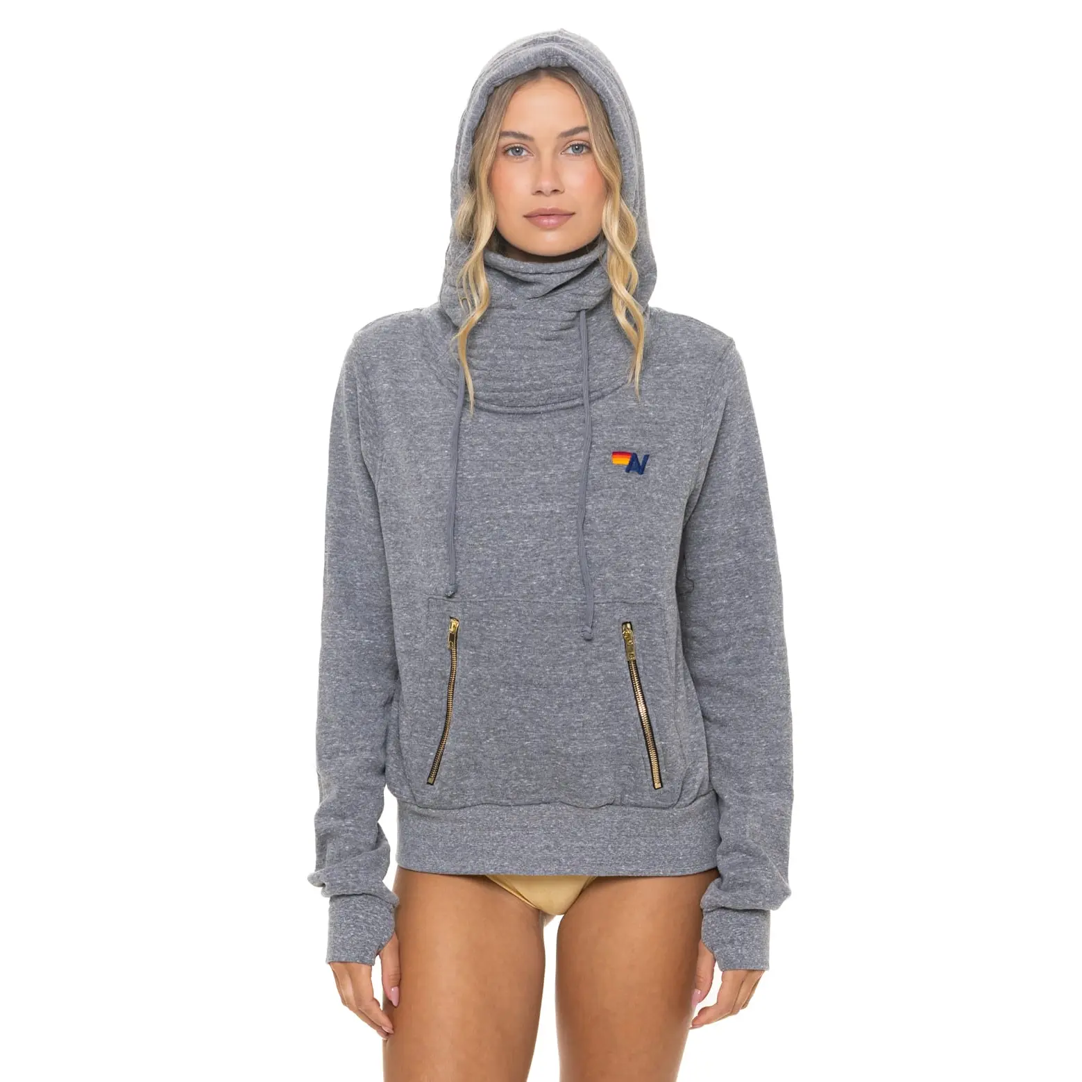 NINJA PULLOVER HOODIE - HEATHER GREY