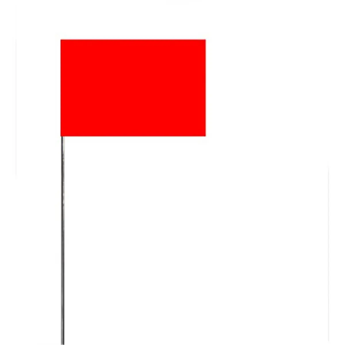 212 MAIN FRG21100 Red Pipe Flag Stakes - 100-Pack High-Quality Modern Outdoor Stakes, 2.5" x 3.5" x 21", for Marking Survey Lines, Garden Projects