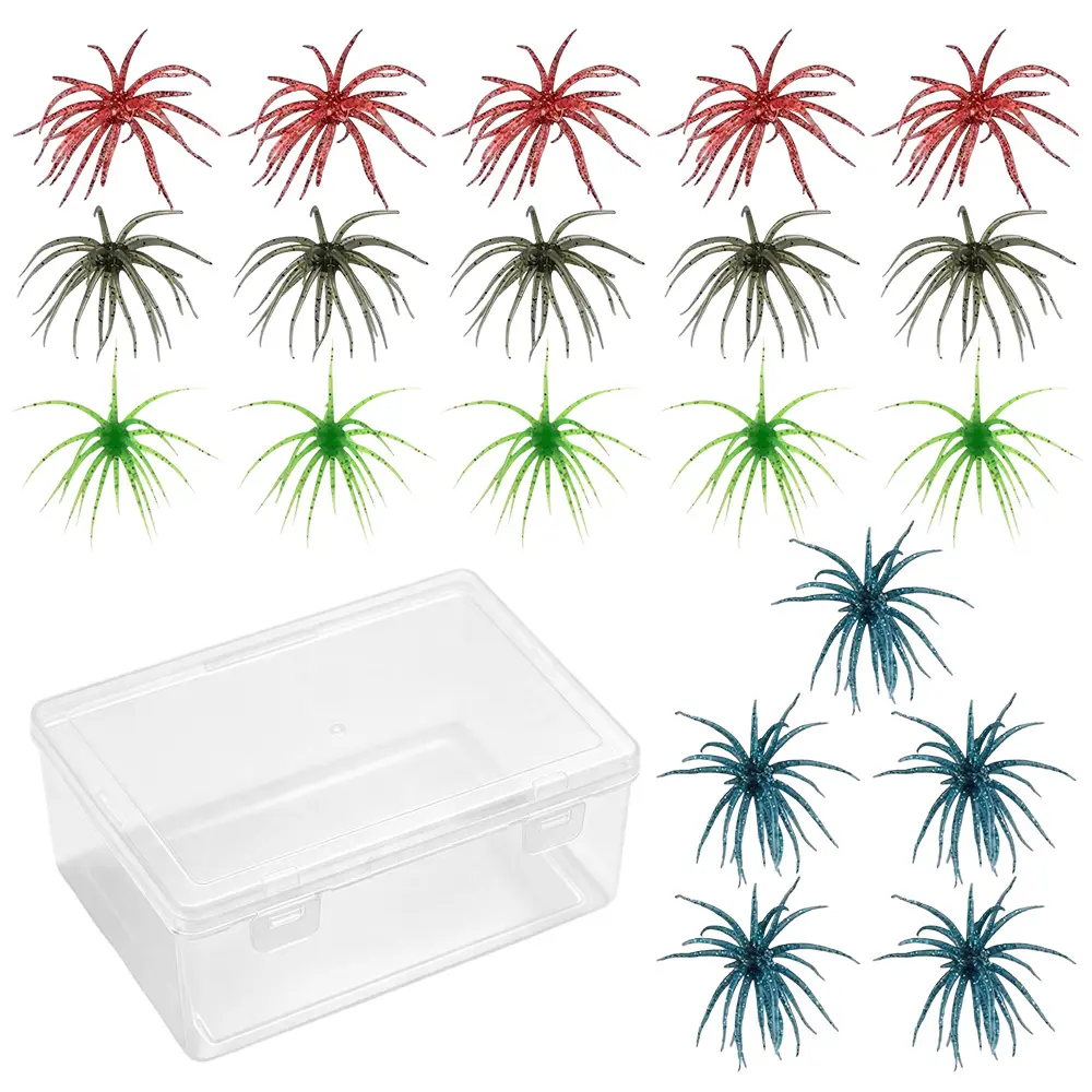 20Pcs Sea Urchin Baits For Bass Fishing, Creature Bait, Fuzzy Dice Fishing Lure Soft Plastic Fishing Bait With Flexible Rubber Legs, Lifelike Action And Vibration For Bass, Trout And Freshwater Fishing - Home Improvement.