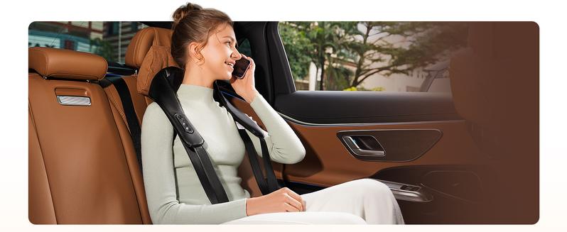 KNOZE Neck and Shoulder Massager with Heat, Cordless Back and Neck Massager, Upgraded Graphene Heating, 4D Shiatsu Deep Kneading Massage for Shoulder, Back,Leg,Pain Relief, Portable Gifts for Dad Mom Friend