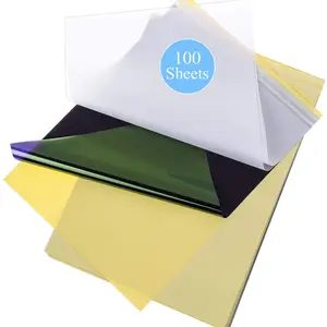 Tattoo Transfer Paper 100 PCS 4 Layers 8.5" x 11" A4 Size Thermal Stencil Paper for Tattoo Transfer Kit Supplies
