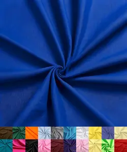 Barcelonetta | Poly Cotton Fabric for Sewing | Broadcloth Fabric | by the Yard | 60" Wide Roll | Lightweight, Breathable | Lining, Home Textile, Skirts, Tote Bags (Royal, 2 Yard)