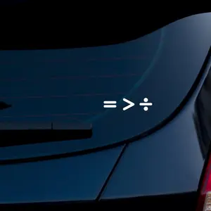 Equality Car Decal, = > ÷ Sticke, Equality is Greater than Division, LGBTQ+ Women's Rights, Human Rights, Bumper Sticker 8