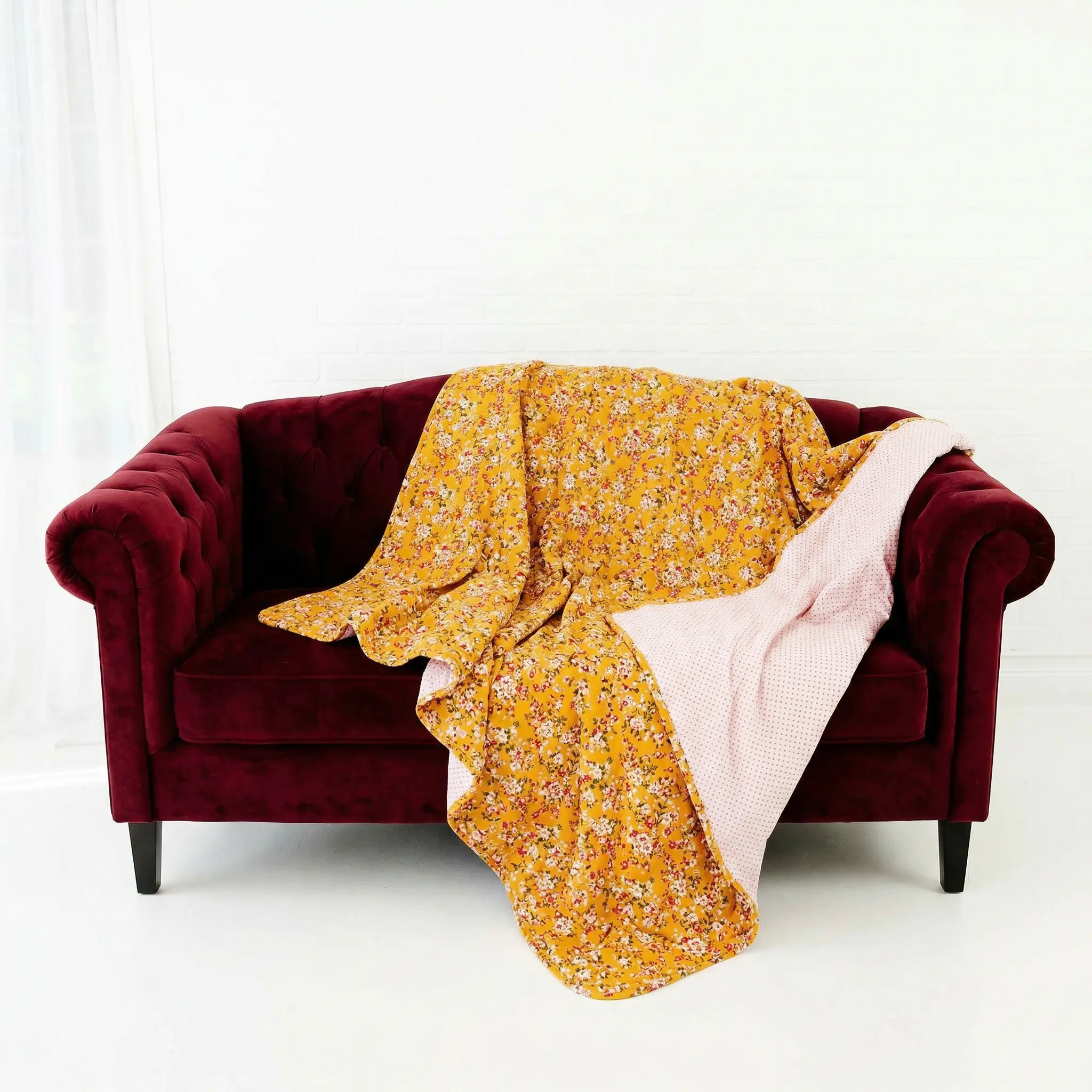 Golden Hour Quilted Adult Bamboo Blanket - Three Layer
