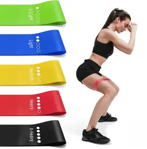 Resistance Bands for Working Out, Exercise Bands Resistance Bands Set with 5 Resistance Levels, Multi-Colored Workout Bands for Indoor and Outdoor Fitness, Leg Strength Training, Rehab, Yoga
