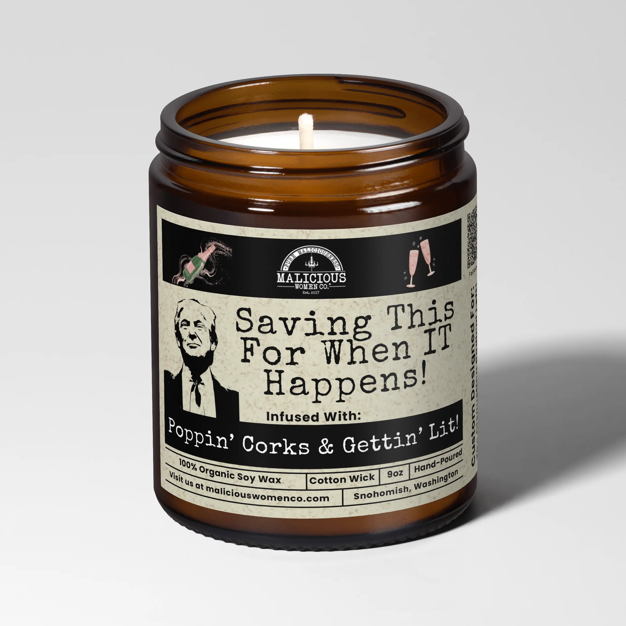 Saving This For Trump – Funny Political Celebration Candle | 9oz Soy Wax Candle