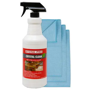 Stone Pro Crystal Clean - Quart & Cloths