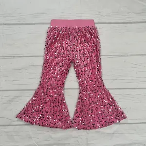 Pink Sequins Bell Bottoms Toddle Baby Girls Sparkle Pants