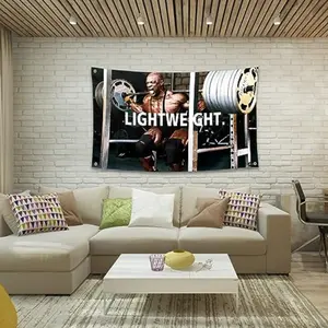 Ronnie Coleman Lightweight Banner Poster, Durable Men Cave Wall Flag, 3x5 Feet, University Dorm Room Decor, Outdoor, Bedroom, Party Gift, Decoration