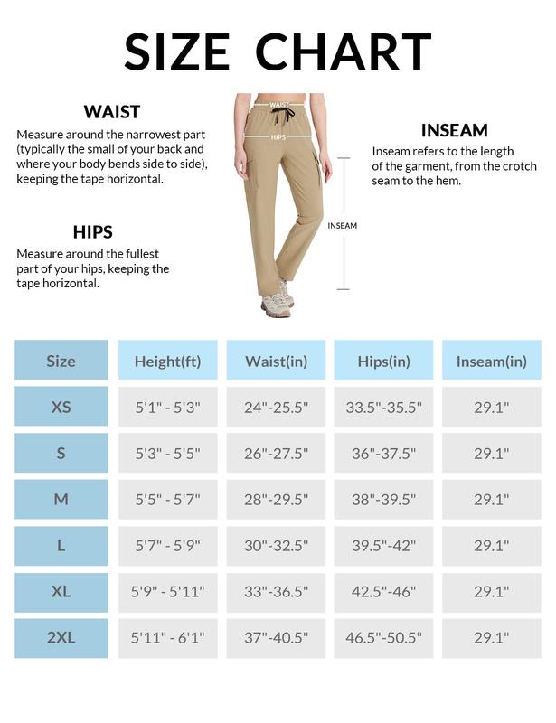 baleaf Women's Hiking Pants Cargo Quick Dry Pants Water Resistant Loose Lightweight Travel Fishing Outdoor UPF50+ Stretch