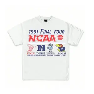 Vintage 1991 College Basketball Final Four Graphic T Shirt Retro Tournament Style White Tee Unisex Cotton Sports Fan Casual Streetwear Top