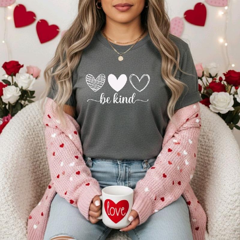 Be Kind Heart Shirt | Bella Canvas 3001 Soft Unisex Valentine T-Shirt | Kindness Heart T-Shirt | Heart Graphic Tee