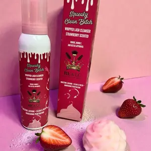 Squeaky Clean Bxtch Strawberry Lash Cleanser | Oil-Free Foaming Lash Shampoo for Extensions