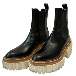 Pre-owned Stella McCartney Vegan Leather Small Leather Goods Emilie Eco Leather Platform Chelsea Boots