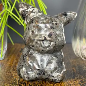 Yooperlite Pikachu Crystal Carving – UV Reactive Glow Stone