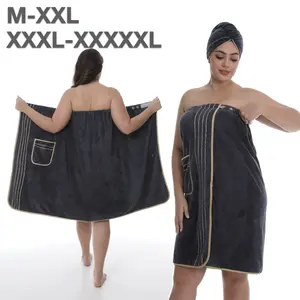 Luxury Gold Thread Bathrobe Set, Large Size Fall Winter, Lightweight Breathable Warm, Unisex Home Travel Sauna Spa Wear