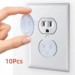 Power socket protection cover, baby safety guard, child safety power plug protector, with concealed handle, square socket cover, suitable for power sockets, baby safety plug guard, child and toddler protection