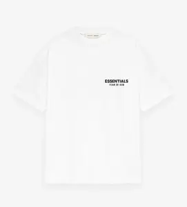 (100% AUTHENTIC) (0VER SIZE) (FW25)  Fear of God Essentials Classic Short Sleeve Bright White Tee