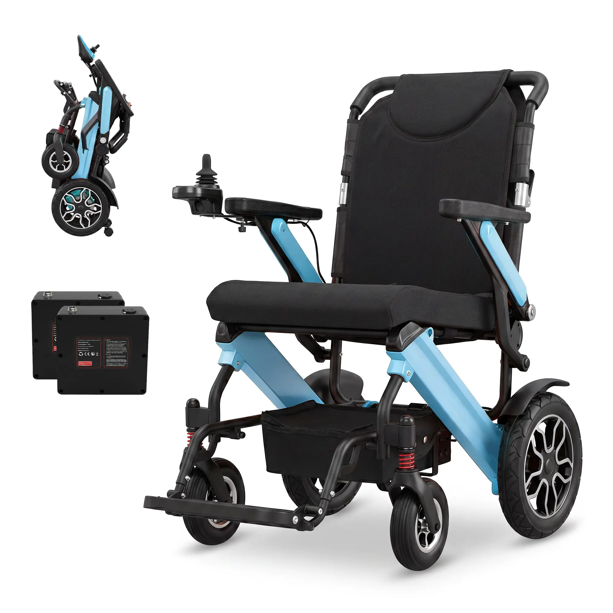 【Zygenair】YL002 Foldable Electric Medical Wheelchair for Adults, 500W Motors, Dual Lithium Batteries, 30 mi Long Range, Lightweight, 350 lbs Weight Capacity Power Wheelchair