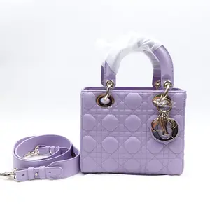 Pre-owned Dior Lambskin Shoulder Bags Lady Purple Small Shoulder Bag T10316815