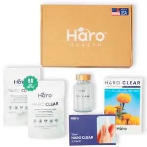 Haro Health Haro Clear AREDS 2 Eye Vitamins with Lutein & Zeaxanthin for Dry Eyes Screen Strain & Degeneration 90 Vegan Capsules Made in USA