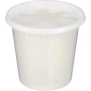 [24 OZ, 25 Sets] Plastic Deli  Storage Containers with Airtight  | Microwave-, Freezer-, Dishwasher-Safe |  | Heavy-Duty | Meal Prep | Leakproof | Recyclable