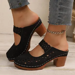 Generisch Scarpe da donna traspiranti scarpe da trekking casual con tacco grosso per abiti quotidiani in primavera, estate e autunno scarpe da donna