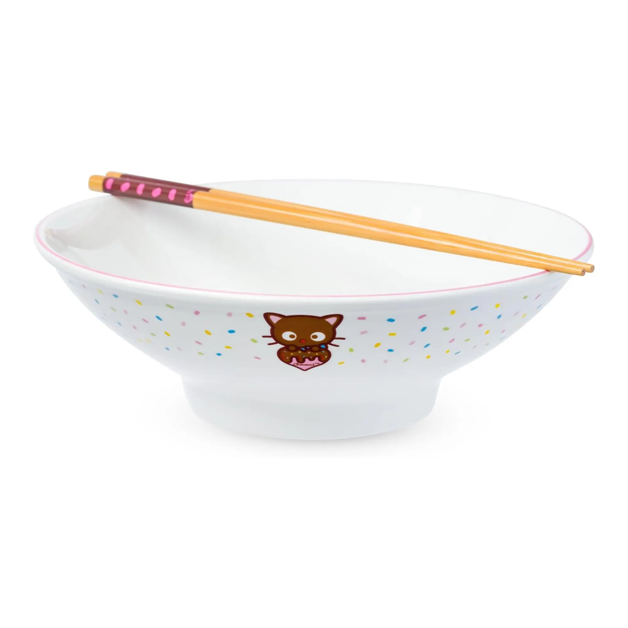 Chococat Ceramic Noodle Bowl and Chopstick Set (Sprinkles) Chococat Ceramic Noodle Bowl and Chopstick Set (Sprinkles)