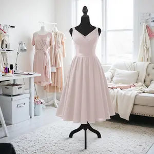 BestOffice Durable Female Manikin Dress Form 49.6-63.4 Inch Adjustable Height Wooden Tripod Stand High Density Foam Portable Display Mannequin for Window Displays & Home Decor