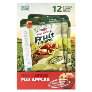 Brothers-All-Natural Fruit Crisps, Fuji Apple, 12 Single-Serve Bags, 0.35 oz (10 g) Each