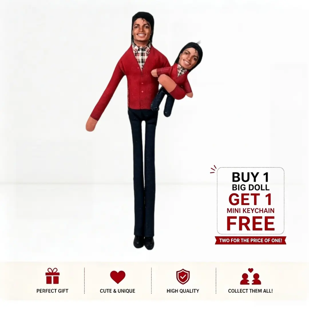 [BUY 1 GET 1 FREE] 6-Style Michael Jackson Poseable Jointed Plush Doll, Soft Stuffed Toy for Room Decor, Halloween Gifts for Girls