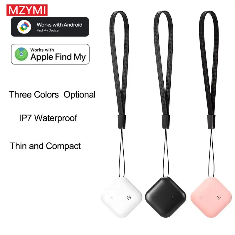MZYMI Car GPS Tracker Mini Device IP7 Waterproof Anti-loss Compatible with Apple Find My iOS & Android Devices Thin Compact