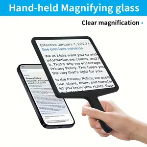 5x Magnifying Glass with Flat Lens, Portable Handheld Magnifier for Jewelry, Coins - Ideal Gift for Mother's Day, Father's Day, Birthdays - Durable Construction for Home, Office, Classroom, Office Stationery Supplies
