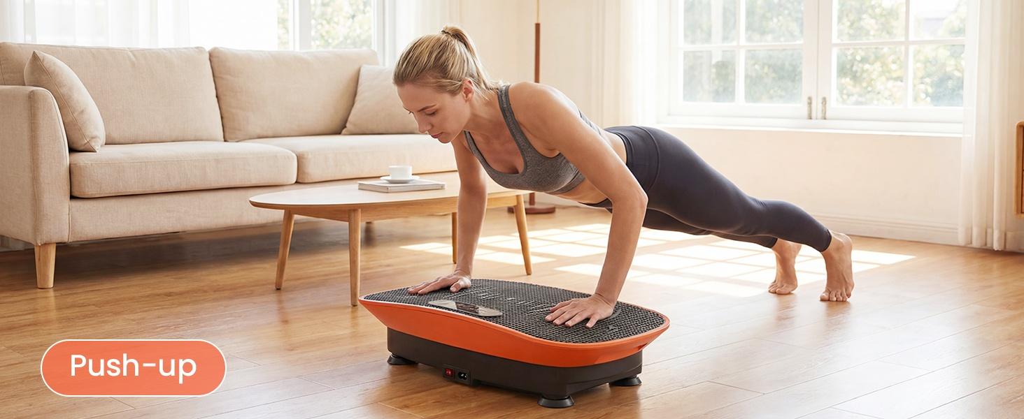 Vibration Plate Exercise Machine 10 Speed Intensities Compact Design Fitness Home Gym Equipment with Remote Control LED Display Quiet Operation