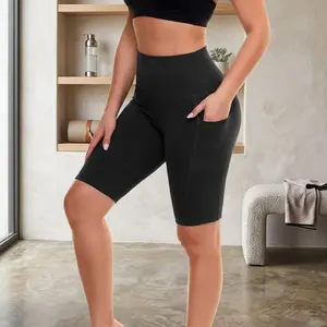 Women's High Waisted Biker Shorts with Pockets - 8"/5"/3" Booty Spandex Volleyball Workout Yoga Shorts for Running Gym Fitness Training Comfortable Stretchy Breathable Activewear Leggings