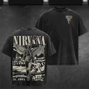 BelleHeaven  Vintage Retro Nirvana band T-Shirt , Music Graphic Tee, Rock Band Shirt, Retro Music Tee, Rock Music Lover Shirt, Vintage Band Shirts Casual Comfort Cotton Fabric Fit Top , Top Men's and Women's Clothing .