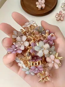 2024 New Style Flower Design Hair Clips Set, Elegant Hair Accessories for Women & Girls, Minimalist Headwear Suitable for Thick Hair, Fashion Hair Accessories for Party, Daily Decor, Hair Claws Set