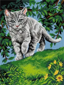 Needlepoint canvas for halfstitch without yarn Hunting Trip 3540J