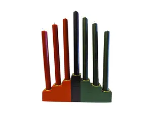 Unique Kwanzaa Kinara Set – Pyramid Design Candle Holder for Celebrations with 7 Mishumaa Saba Candles