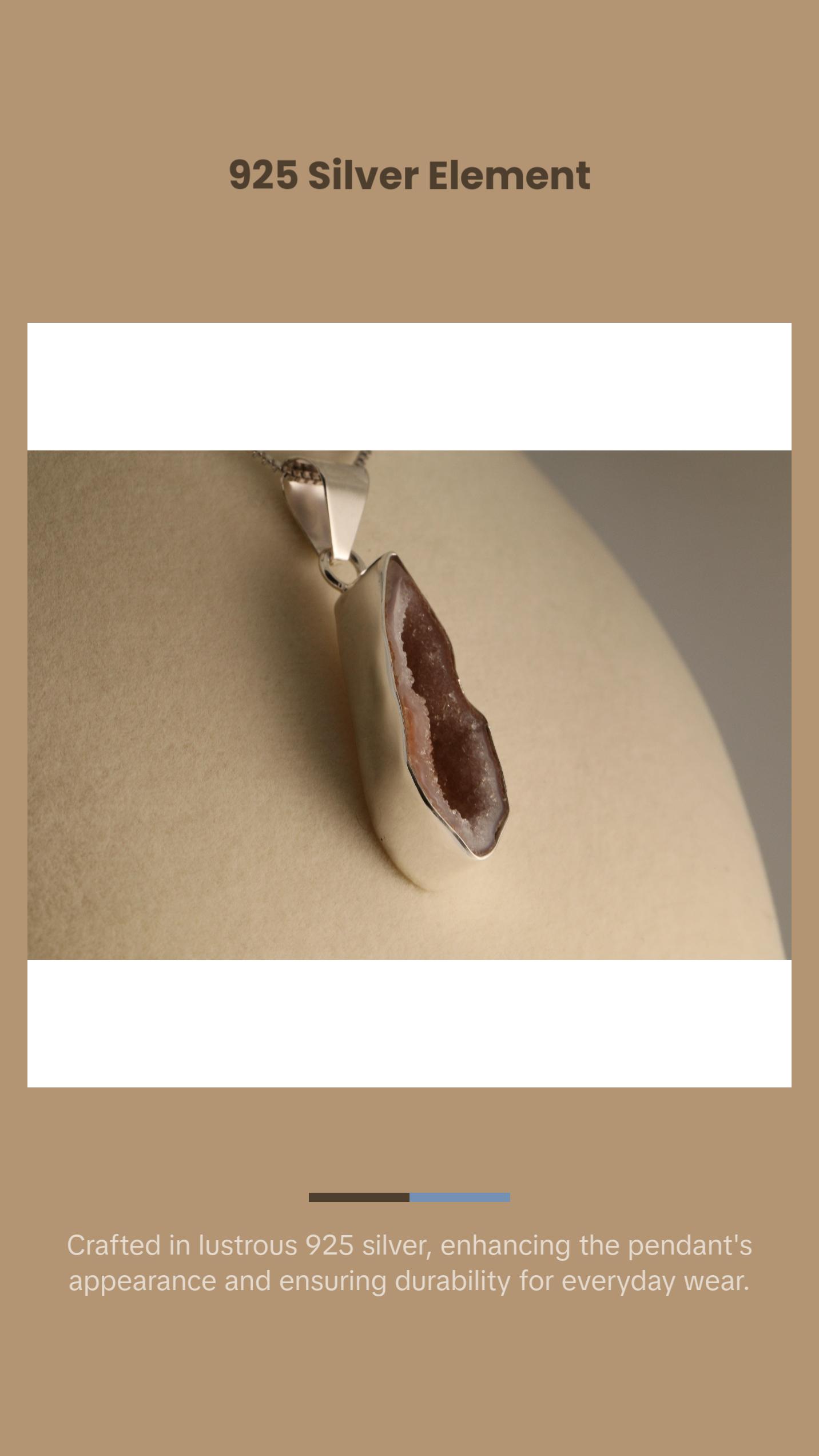 Veil of the Abyss – Geode Pendant in 925 Silver