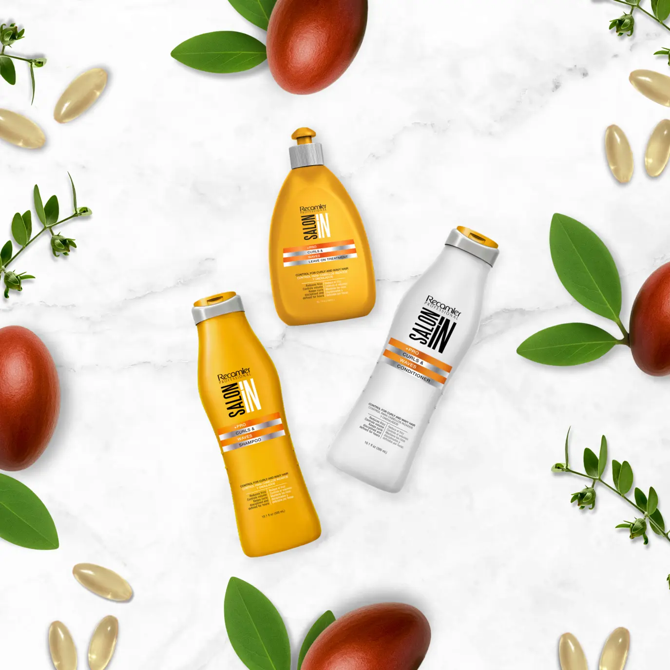 Curls & Waves 3-Piece Set: Shampoo + Conditioner 10.1 fl oz + Leave-On Treatment 10.1 fl oz