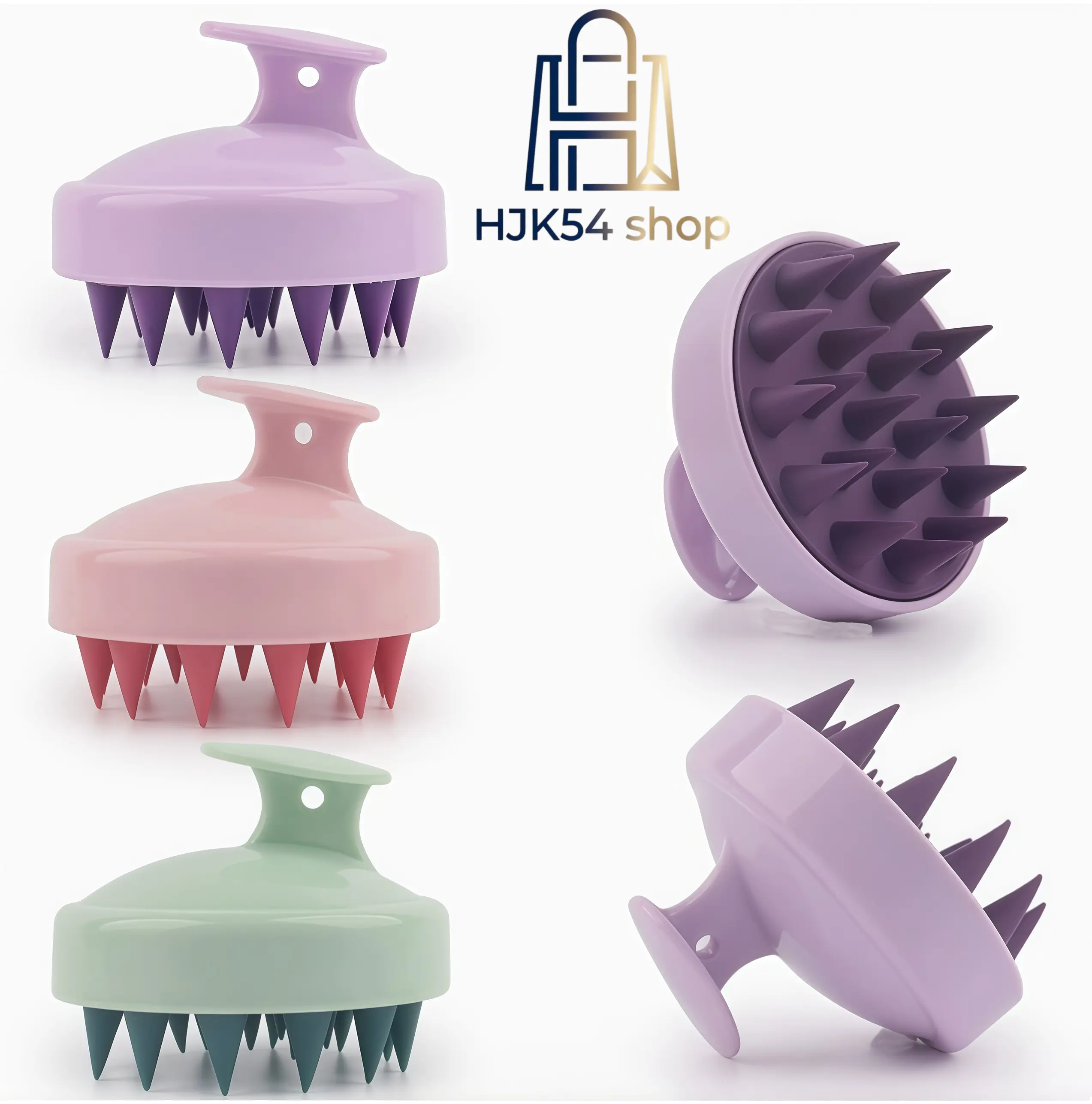 3PCS Scalp Massager Shampoo Brushes, Soft Silicone Bristles Hair Scrubbers for Wet-Dry Hair, Anti-Dandruff Exfoliating Personal Cleaning Tool for Women-Men, Deep Cleansing Bath Body Brush for Shower, Body Brush For Showering